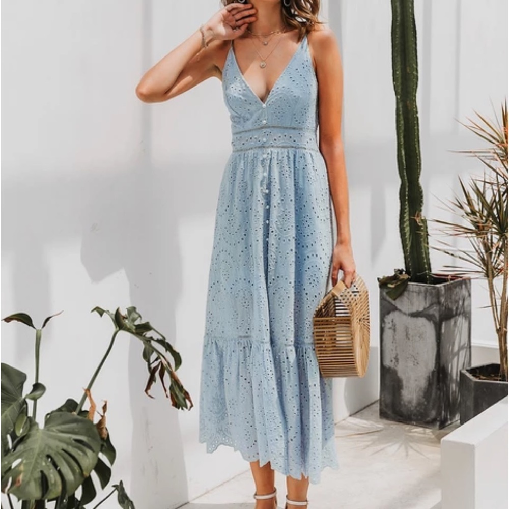 NWT Simplee Eyelet Cottage Core Dress